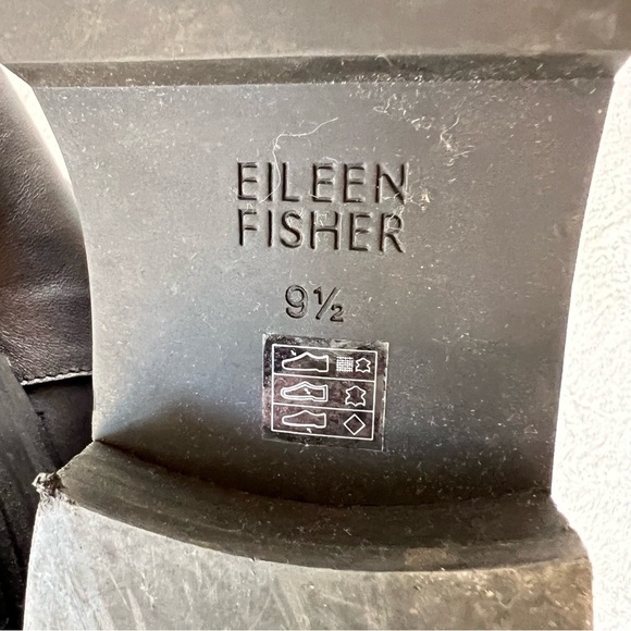 EILEEN FISHER East Leather and Recycled Stretch Knit Sock Boot SIZE 9.5 - Picture 12 of 16